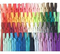 ykk Zippers Multicolor Pack 8 inch Number 3 Nylon Coil Set of 110 Pieces