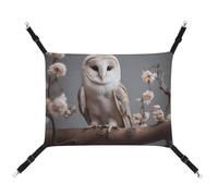 YKLBV Breathable A Small White Barn Owl Printed Pet Hammock - Space-Saving Solution for Cats, Dogs & Small Pets - Anywhere Comfort