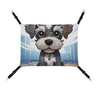 YKLBV Breathable Adorable Schnauzer Printed Pet Hammock - Space-Saving Solution for Cats, Dogs & Small Pets - Anywhere Comfort