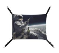 YKLBV Breathable Astronaught with Beer Printed Pet Hammock - Space-Saving Solution for Cats, Dogs & Small Pets - Anywhere Comfort