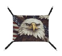 YKLBV Breathable Bald Eagle Printed Pet Hammock - Space-Saving Solution for Cats, Dogs & Small Pets - Anywhere Comfort