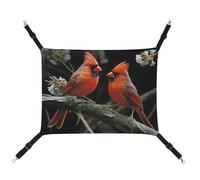 YKLBV Breathable Cardinals Birds Fauna Wild Printed Pet Hammock - Space-Saving Solution for Cats, Dogs & Small Pets - Anywhere Comfort