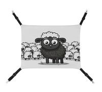 YKLBV Breathable Cartoon Black White Sheep Printed Pet Hammock - Space-Saving Solution for Cats, Dogs & Small Pets - Anywhere Comfort