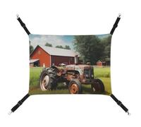 YKLBV Breathable Company Farm Tractor Printed Pet Hammock - Space-Saving Solution for Cats, Dogs & Small Pets - Anywhere Comfort