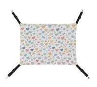 YKLBV Breathable Contains Many Hearts Printed Pet Hammock - Space-Saving Solution for Cats, Dogs & Small Pets - Anywhere Comfort