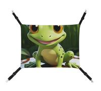 YKLBV Breathable Cute Frog Printed Pet Hammock - Space-Saving Solution for Cats, Dogs & Small Pets - Anywhere Comfort