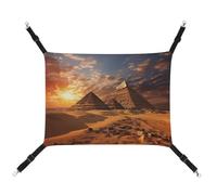 YKLBV Breathable Egyptian Pyramids Printed Pet Hammock - Space-Saving Solution for Cats, Dogs & Small Pets - Anywhere Comfort