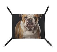 YKLBV Breathable English-Bulldog Printed Pet Hammock - Space-Saving Solution for Cats, Dogs & Small Pets - Anywhere Comfort