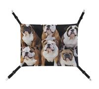YKLBV Breathable English Bulldogs Printed Pet Hammock - Space-Saving Solution for Cats, Dogs & Small Pets - Anywhere Comfort