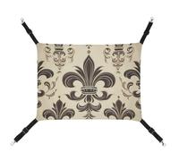 YKLBV Breathable Fleur-de-Lis and Coat Arms Knight Printed Pet Hammock - Space-Saving Solution for Cats, Dogs & Small Pets - Anywhere Comfort