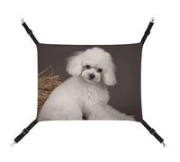 YKLBV Breathable French Poodle Printed Pet Hammock - Space-Saving Solution for Cats, Dogs & Small Pets - Anywhere Comfort