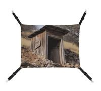 YKLBV Breathable Old Ancient Outhouse Printed Pet Hammock - Space-Saving Solution for Cats, Dogs & Small Pets - Anywhere Comfort