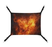 YKLBV Breathable Roaring Flame Printed Pet Hammock - Space-Saving Solution for Cats, Dogs & Small Pets - Anywhere Comfort