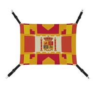 YKLBV Breathable Spanish Flag Pattern Printed Pet Hammock - Space-Saving Solution for Cats, Dogs & Small Pets - Anywhere Comfort