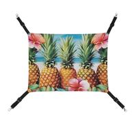 YKLBV Breathable Summer Pineapples Printed Pet Hammock - Space-Saving Solution for Cats, Dogs & Small Pets - Anywhere Comfort