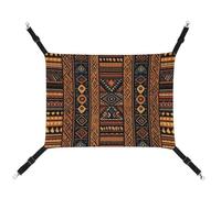 YKLBV Breathable Traditional African Design Pattern Printed Pet Hammock - Space-Saving Solution for Cats, Dogs & Small Pets - Anywhere Comfort