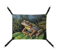 YKLBV Breathable Tropical Frog Printed Pet Hammock - Space-Saving Solution for Cats, Dogs & Small Pets - Anywhere Comfort