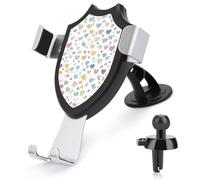 YKLBV Cell Phone Holders for Your Car Dashboard Windshield Vent Contains Many Hearts Universal Car Mount for iPhone Other Smartphones
