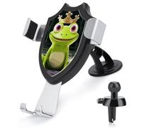 YKLBV Cell Phone Holders for Your Car Dashboard Windshield Vent Crown Frog Universal Car Mount for iPhone Other Smartphones