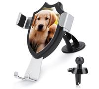 YKLBV Cell Phone Holders for Your Car Dashboard Windshield Vent Cute Golden Retriever Puppy Universal Car Mount for iPhone Other Smartphones
