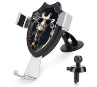 YKLBV Cell Phone Holders for Your Car Dashboard Windshield Vent Three Giraffes Wearing Sunglasses Universal Car Mount for iPhone Other Smartphones