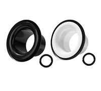 Yklhsocneg ABS Rubber Bass Drum Kick Enhancer Drum Circle Instruments with Black Port Hole Protector,Mic Hole Drum Head