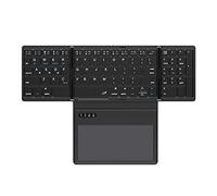 Yklhsocneg Bluetooth Keyboard ABS with Touchpad Ultra Slim Pocket Folding Keyboard for IOS,Android,Windows PC Tablet