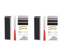 Yklhsocneg Guitar Tool Polishing Set Chamfering File String Splitter Wire Gasket Triangle Leveling Ruler Sandpaper Luthier Tools