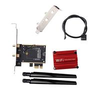 Yklhsocneg M.2 to PCIE Wifi Wireless Adapter Converter NGFF M.2 WiFi Bluetooth Card with 2X Antenna for AX210 AX200 9260 8265
