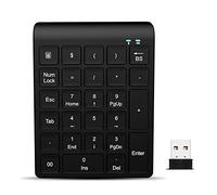 Yklhsocneg Mini Number Keypad USB 2.4G Wireless 27 Key Multi-Function for Desktop Laptop Tablet