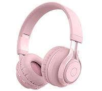 Yklhsocneg Over-Ear Bluetooth 5.0 Headphones RGB Bright Halo 85Db Volume Kids Mode Suitable for Children,Girls (Pink)