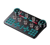 Yklhsocneg V20 Professional Sound Card, Bluetooth Speaker Subwoof Speaker Car Audio for Live Streaming