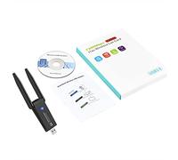 Yklhsocneg WiFi Wireless Network Card Dual-Band Network Card Driverless Network Card USB 3.0 1300M Adapter AC1300 with Antenna for Laptop PC Mini Dongle