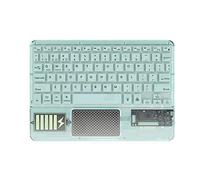 Yklhsocneg Wireless Touch Keyboard Backlit Keyboard RGB Keypad Transparent Crystal Bluetooth Keyboard Universal for PC,Green
