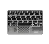 Yklhsocneg Wireless Touch Keyboard Backlit Keyboard RGB Keypad Transparent Crystal Bluetooth Keyboard Universal for PC,Black