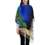 YKLJG Beautiful peacock Printd Winter Scarf for Men Women Fashion Shawl Wraps Soft Long Blanket Scarf 72x197 CM