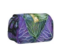 YKLJG Bright Cabbage Print Flip-Top Pencil Case Pen Organiser with 2 Zipper Compartments, Large Capacity Makeup Bags for School, Travel & Office