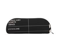 YKLJG Classic Movie Clapboard Black Print Leather Pencil Case with Silver Zipper, PVC Half-Circle Stationery Pouch Organizer for School Office Travel