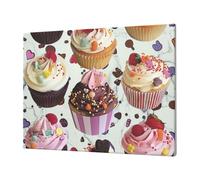 YKLJG Delicious Cupcakes Printed Canvas Wall Art 40x30 CM Decorative Artworks Pictures Print Painting Framed Artwork for Bedroom, Living Room & Office