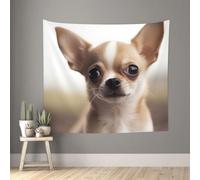 YKLJG Funny Chihuahua Printed Tapestry Wall Hanging 152x130 CM Wall Tapestry Wall Art Decorations for Living Room Bedroom