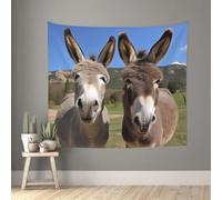YKLJG Funny Donkeys Printed Tapestry Wall Hanging 152x130 CM Wall Tapestry Wall Art Decorations for Living Room Bedroom