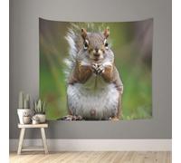 YKLJG Red Squirrel Printed Tapestry Wall Hanging 152x130 CM Wall Tapestry Wall Art Decorations for Living Room Bedroom