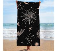 YKLMGVAW Beach Towel Moon Stars Sun Constellation Tarot Beach Towel Soft Absorbent Gothic Decorative Hand Towel Quick Dry Bathroom Spa Gym Swimming (style6,130cm x 80cm)