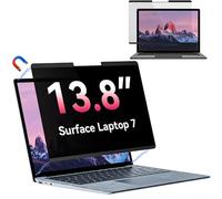 Yklssm Magnetic Privacy Screen for Microsoft Surface Laptop 7 13.8 Inch, Removable Anti Glare Blue Light Filter, 13.8 In Anti Spy Black Security Private Block Screen Protector