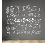 YKLT Decals Science Wall Decal, Educational Theme, Vinyl Material, Multicolour, Matte Finish, Removable and Repositionable