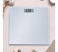 YKM Bath Electronic Personal Scales - Silver Slim Digital Bathroom Scale with LCD Display