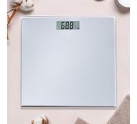 YKM Bath Electronic Personal Scales - Silver Slim Digital Bathroom Scale with LCD Display