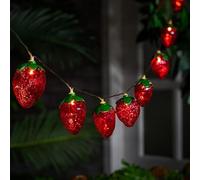 YKM’S 10 Strawberry Shaped String Solar Lights | Outdoor Garden LED Fairy Lights