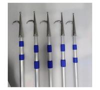 YKMYXZ, 1 2 3 5 Pcs Telescoping Aluminum Pole with 316 Stainless Steel Hook Head, Compact Boat Docking Rod 6 10 13 16 20 Ft Long(5 Set,5 m(16.4 ft))