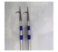 YKMYXZ, 1 2 3 5 Pcs Telescoping Aluminum Pole with 316 Stainless Steel Hook Head, Compact Boat Docking Rod 6 10 13 16 20 Ft Long(2 Set,2 m(6.5 ft))